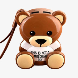 棕色小熊充电宝素材