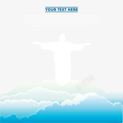 巴西耶稣石雕像2016巴西里约奥运海报高清图片