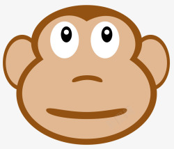 棕色猿猴卡通猴子高清图片