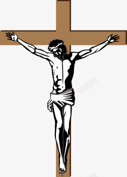耶稣十字架木质素材