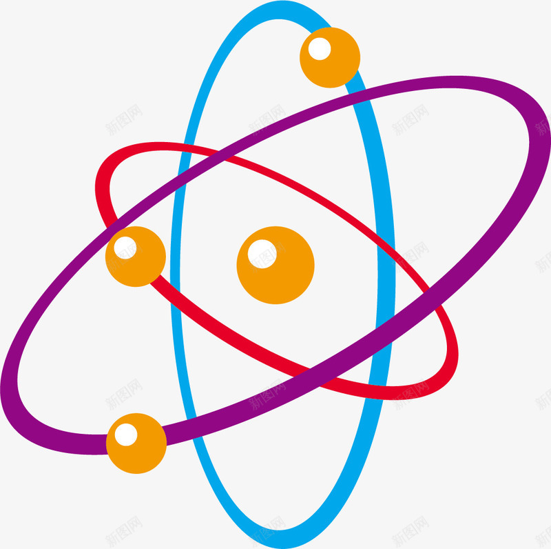 环绕彩色原子球矢量图eps免抠素材_88icon https://88icon.com 卡通原子球 原子球 原子结构 环绕彩色 矢量原子 结构 矢量图