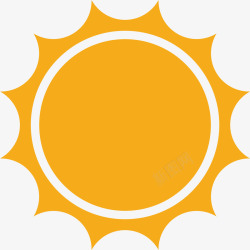 太阳光圆形太阳矢量图高清图片