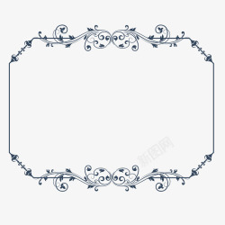 婚礼卡片设计欧式花纹花卉花边边框高清图片