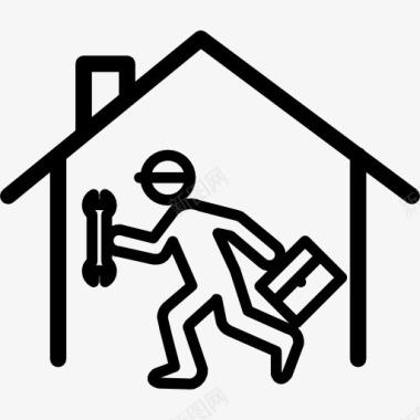 房屋修理工在家图标图标
