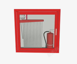 红色不锈钢消防器材箱素材