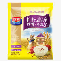 西麦枸杞高锌营养燕麦片素材