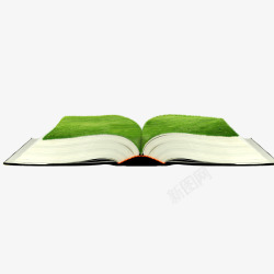 绿色翻开的书本创意书本高清图片