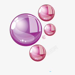 紫色海底水泡素材