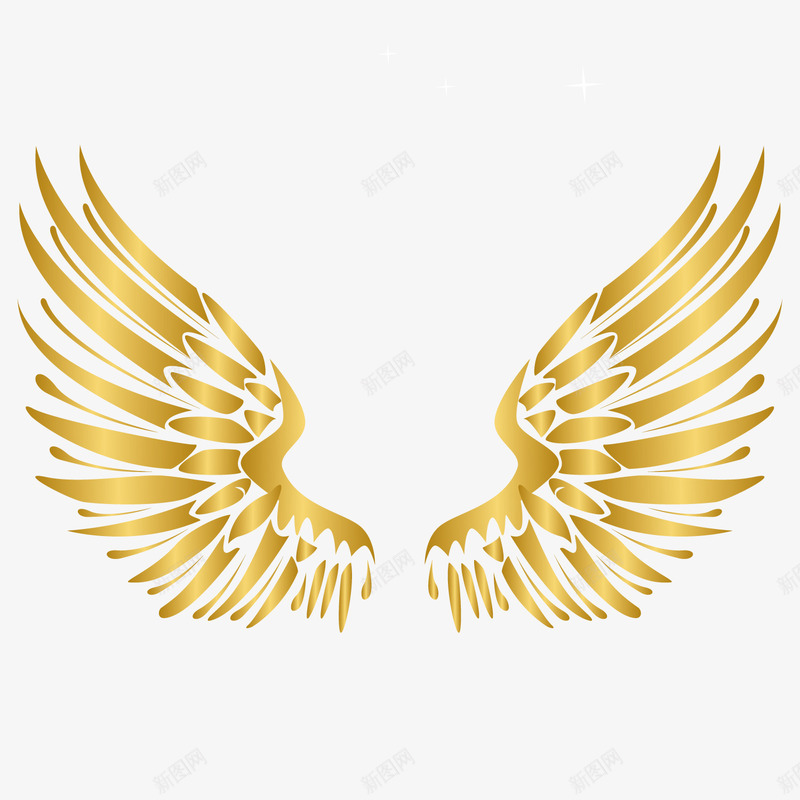 金色翅膀png免抠素材_88icon https://88icon.com 两个翅膀 创意 动物 动物园 动物素材 矢量金色花纹 翅膀封面 金牌卖家