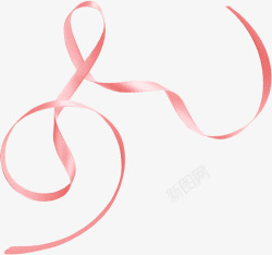 粉红色礼物丝带素材