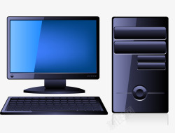 台式电脑键盘完整的电脑套装高清图片
