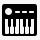 MIDI键盘简单的黑色iphonemini图标图标