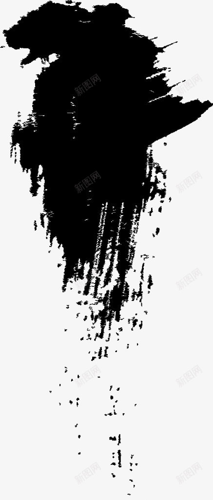 喷墨png免抠素材_88icon https://88icon.com 中国风 墨水 实心点 毛笔 水墨画矢量图 笔刷 笔触 运笔