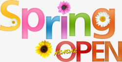 开业季Spring春日英文字体高清图片