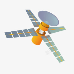 太空飞行器卫星矢量图素材