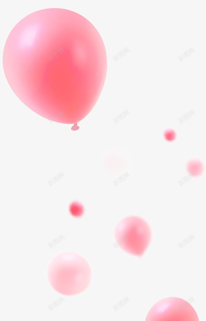 漂浮气球png免抠素材_88icon https://88icon.com 庆祝 气球 漂浮气球免抠PNG 粉色气球 节日 装饰