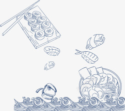 日系美食日系插画高清图片