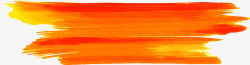 橙色清新涂鸦水彩素材