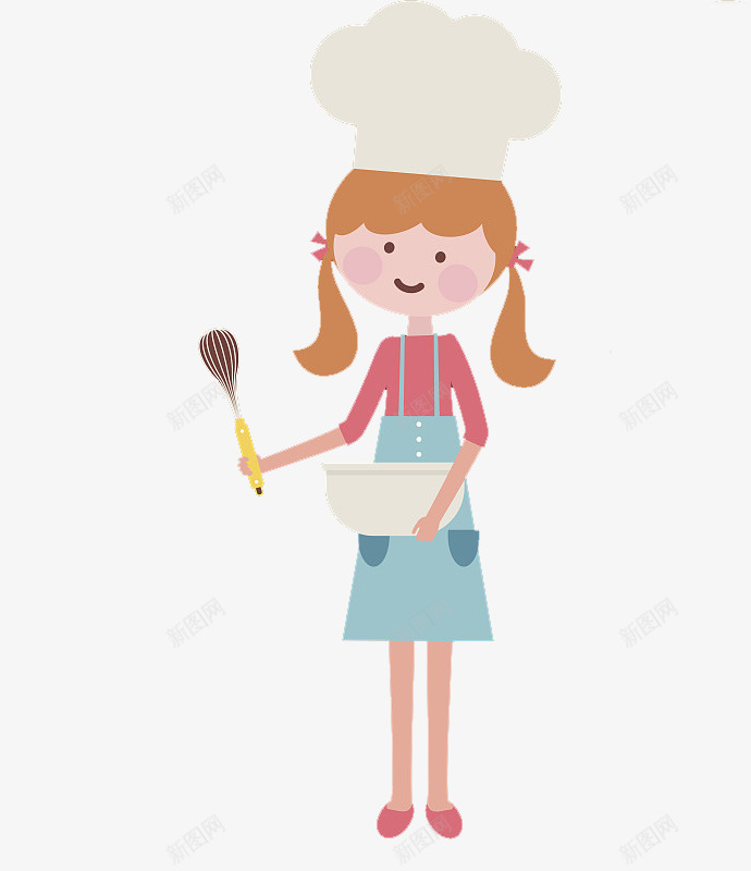 做面包的女孩卡通图png免抠素材_88icon https://88icon.com 人物 卡通 厨师帽 打蛋器 拿着面包 职业 面包 面点师