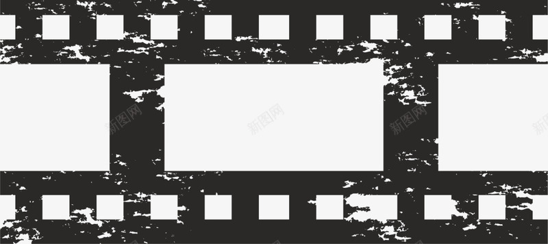复古黑色电影胶卷图标图标