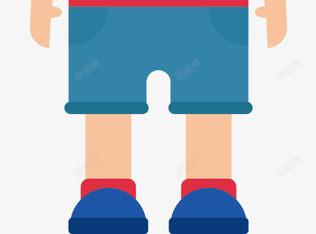 身穿红色上衣的男孩矢量图ai免抠素材_88icon https://88icon.com 儿童 男孩 红色上衣 蓝色短裤 蓝色鞋子 矢量图