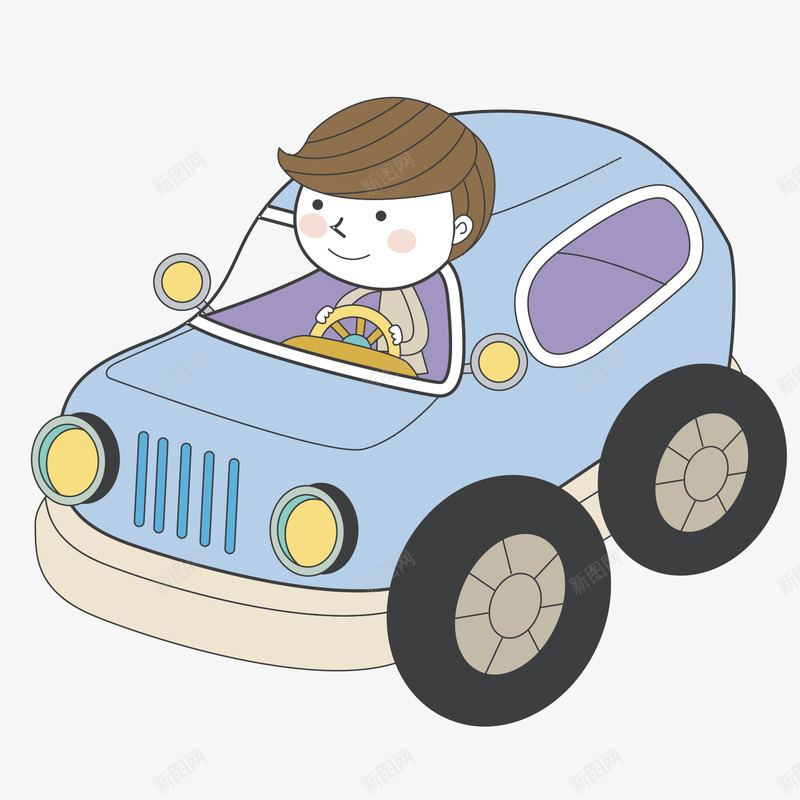 开车的男孩矢量图ai免抠素材_88icon https://88icon.com AI 交通工具 卡通 可爱 开车 手绘 男孩 男性 车辆 矢量图