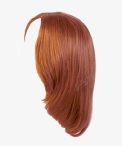 棕色女士头发发型装饰假发素材