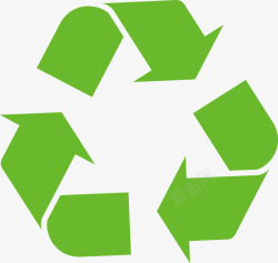 垃圾绿色循环箭头图图标高清图片