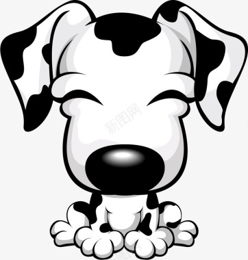 可爱小狗穿衣服狗卡通狗斑点狗图标图标