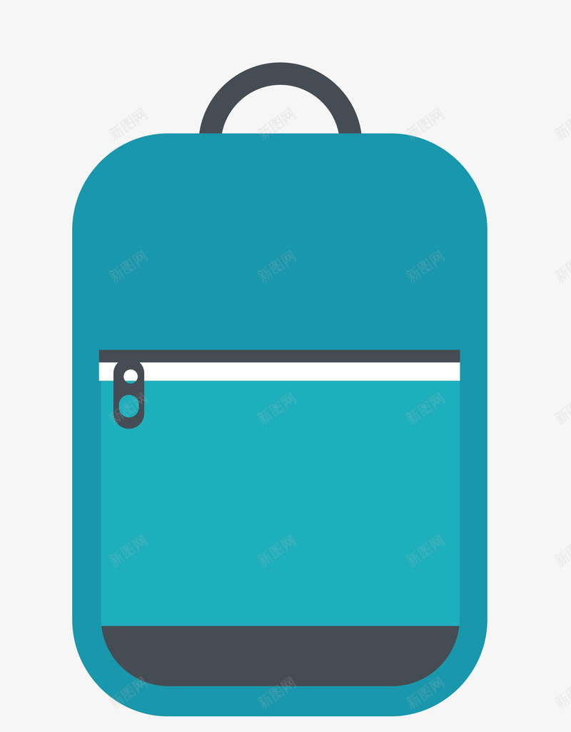 蓝色卡通文具书包双肩背包png免抠素材_88icon https://88icon.com 双肩背包 手提包 矢量背包 矢量蓝色卡通文具书包双肩背包 简笔画书包 蓝色卡通文具书包