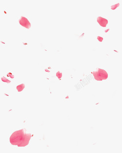 花瓣飞舞创意合成漫天飞舞的粉红色花瓣高清图片