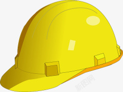 黄色安全帽手绘素材