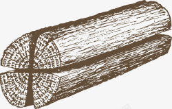 棕色手绘精细的原始木材素材