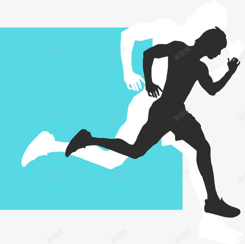 马拉松跑步男人蓝色标签png免抠素材_88icon https://88icon.com 健康 强身健体 蓝色标签 跑步男人 运动健身 锻炼 马拉松