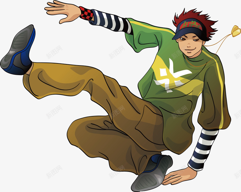 舞蹈男孩png免抠素材_88icon https://88icon.com 人物男 卡通人物男 帅气男 潮男 男士素材 矢量男子