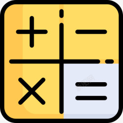 数学算数题背景黄色圆角计算符号高清图片