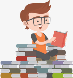 世界知识产权日看书的男孩素材