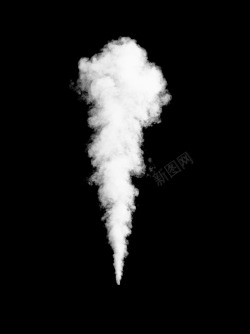 烟雾元素喷射的单个烟雾气柱白色热气高清图片