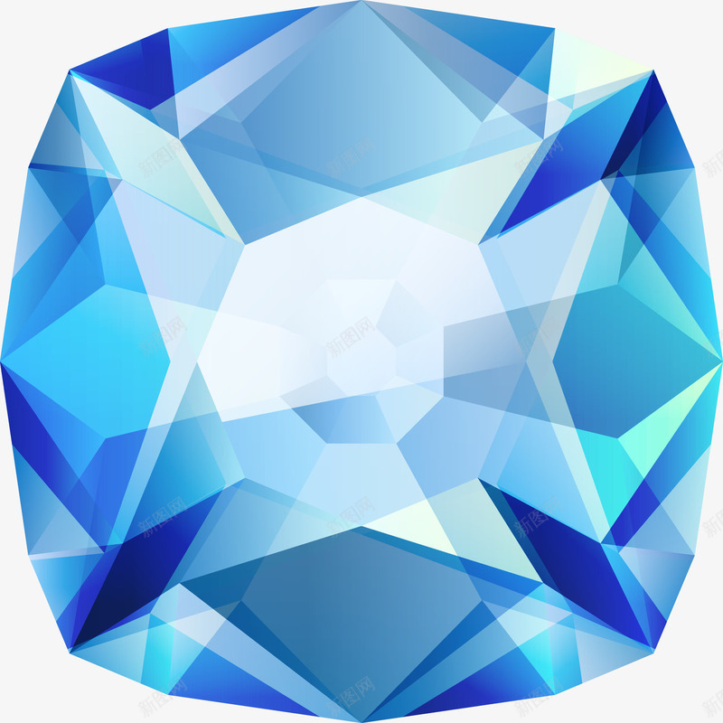 菱形宝石钻石图png免抠素材_88icon https://88icon.com 异形 水晶 立体菱形块 菱形块 蓝色宝石 钻石