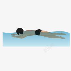 海边溺水溺水的男孩矢量图高清图片