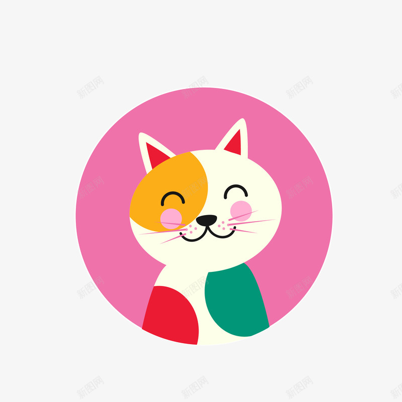 圈圈里的小猫头像矢量图eps免抠素材_88icon https://88icon.com 卡通 卡通可爱 可爱 可爱的小猫 圈圈 头像 小猫 矢量图