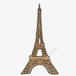 矢量经典地标巴黎埃菲尔铁塔高清图片