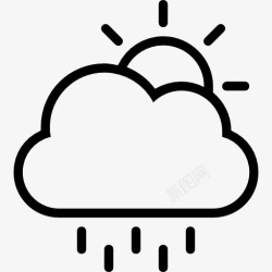 唧唧的天气中风下雨天概述符号图标高清图片