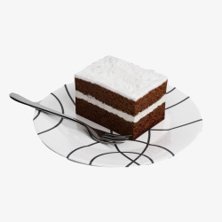 棕白色易拉罐棕白色蛋糕甜品高清图片