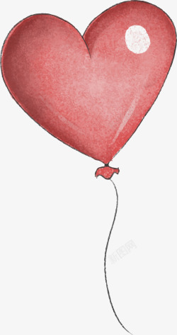情人节红色爱心气球素材