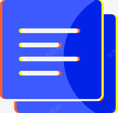 科技元素蓝色圆角手册元素矢量图图标图标