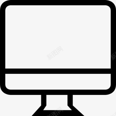 计算机符号电脑显示器的轮廓图标图标