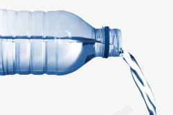 透明解渴倾斜倒出塑料瓶饮用水实素材