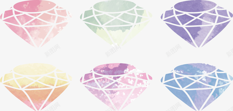 鲜艳的钻石矢量图ai免抠素材_88icon https://88icon.com 宝石 晶莹的钻石 透明钻石 钻石 钻石堆 鲜艳 矢量图