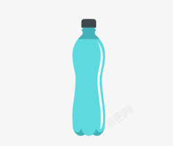 蓝色矿泉水瓶素材